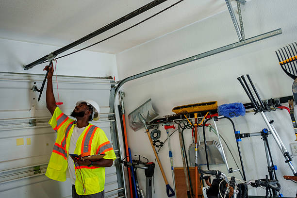 Professional Garage Door Maintenance technician working in Louisville, NE